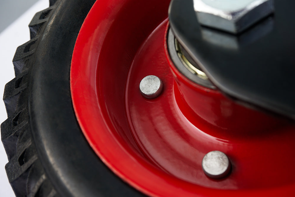 Ø 160 mm | Ruota fissa senza freno: acciaio, gomma rinforzata, piastra di fissaggio, cuscinetto a sfera, portata 150 kg | 1101-160