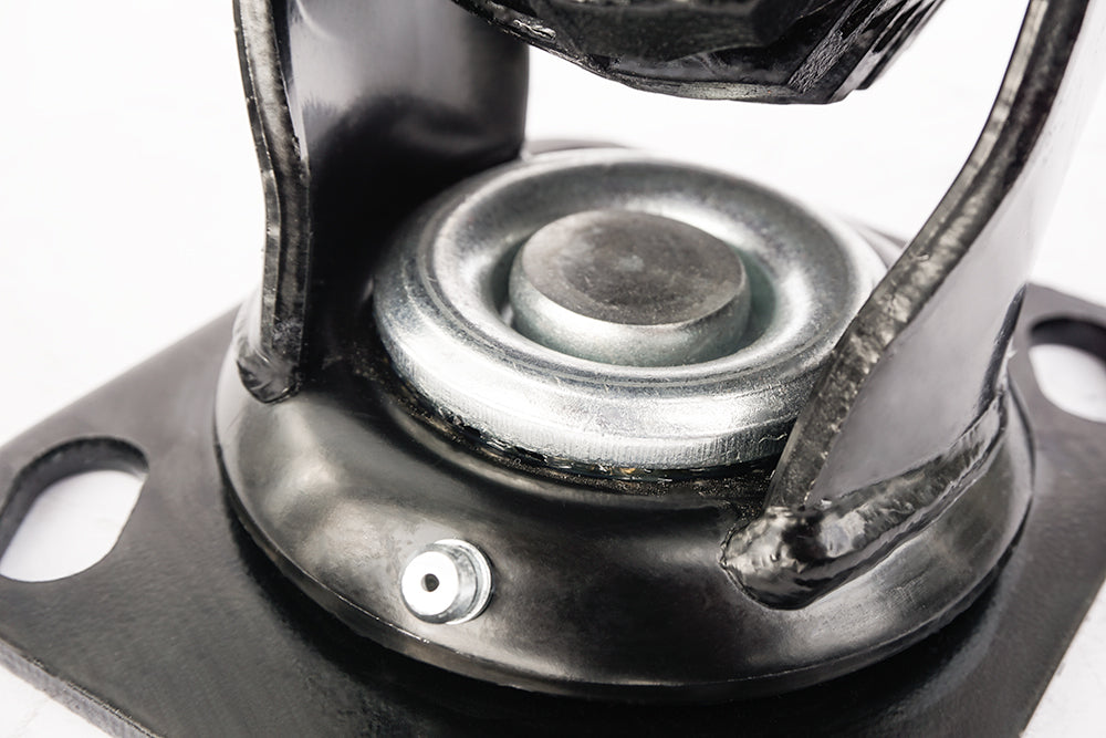 Ø 206 mm | Ruota girevole senza freno: acciaio, gomma rinforzata, piastra di fissaggio, cuscinetto a sfera, portata 235 kg | 1102-206