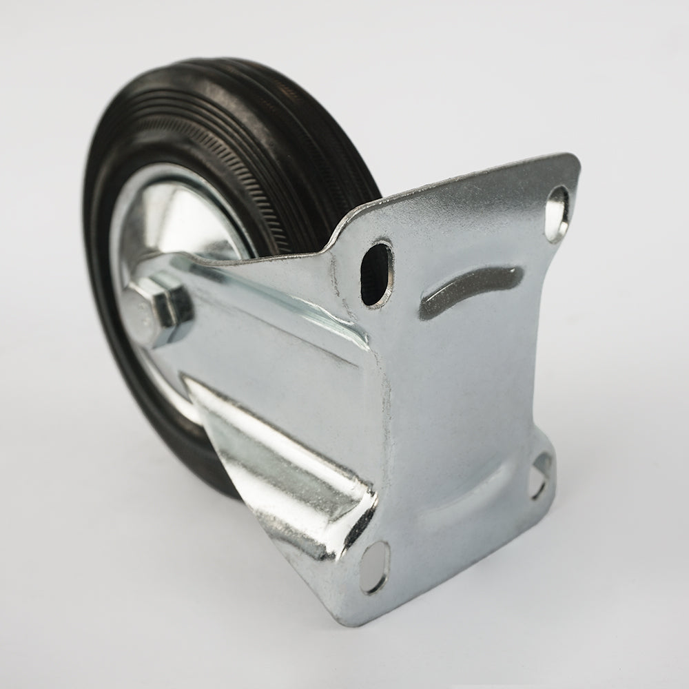 Ø 160 mm | Ruota fissa senza freno: metallo-gomma, piastra di fissaggio, cuscinetto a sfere, portata 145 kg | 4002-160