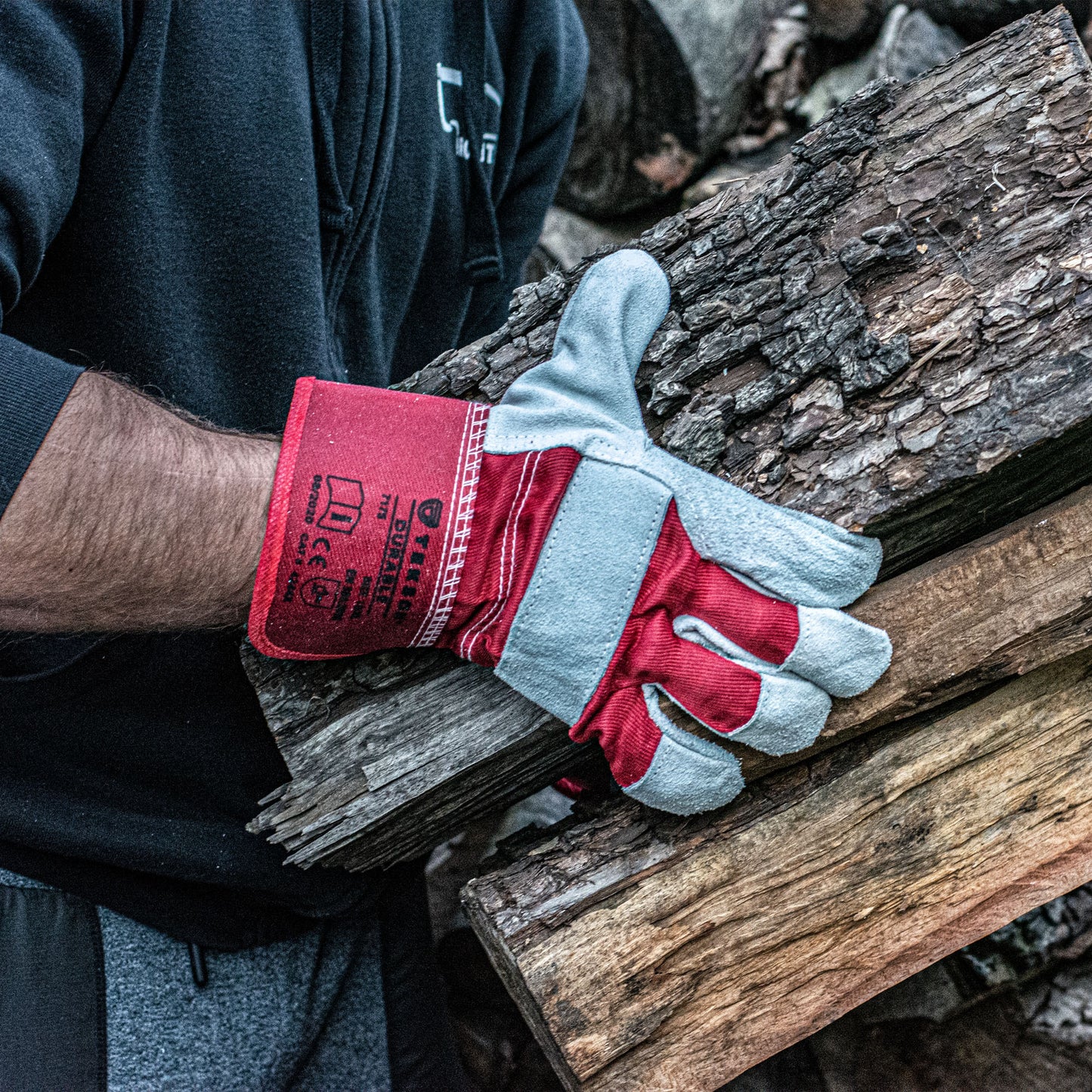 Guanti da lavoro Tekson, in pelle di bovino, robusti, 12 paia | Durable