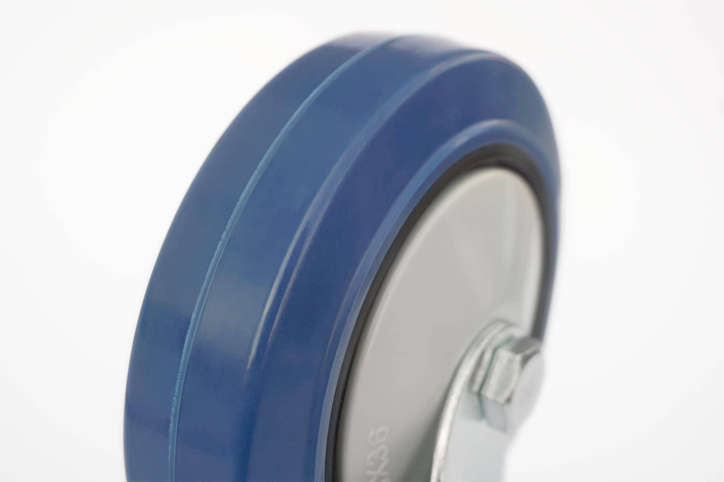 Ø 100 mm | Ruota girevole senza freno Plastica Gomma elastica Piastra di fissaggio Cuscinetto a sfere Capacità di carico 200 kg | A-EU03-100