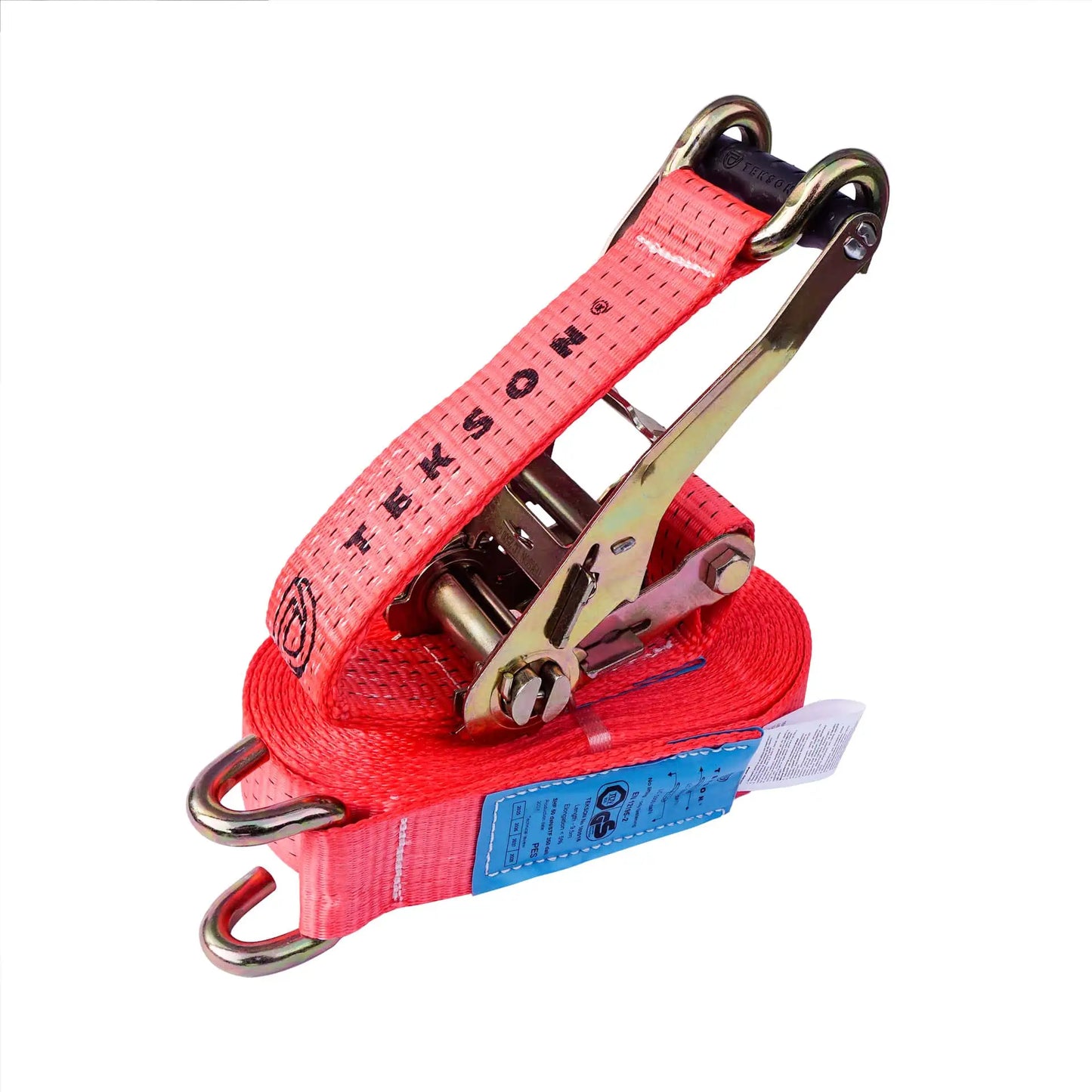 Cinghia a cricchetto con gancio a “U” 5 T 350 daN Ergo | Tekson