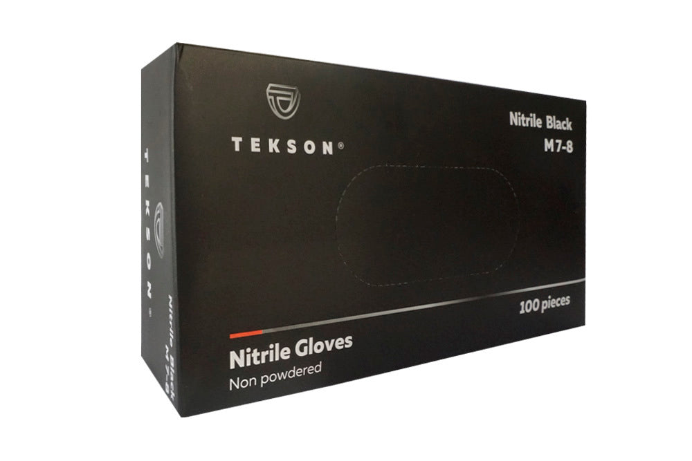 Guanti in nitrile Tekson, scatola da 100 pezzi | Nitrile Nero