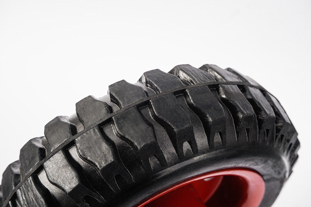 Ø 160 mm | Ruota fissa senza freno: acciaio, gomma rinforzata, piastra di fissaggio, cuscinetto a sfera, portata 150 kg | 1101-160