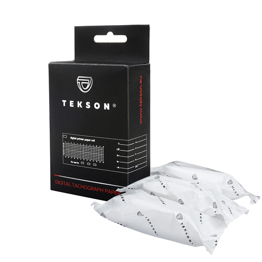 Rotolini di carta termica per tachigrafo digitale TEKSON (3x8)  /  Scatola appendibile/ 207018