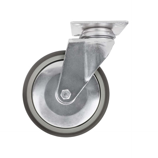 Ø 50 mm | Ruota girevole senza freno: materiale in gomma termoplastica, piastra di fissaggio, boccola liscio, capacità di carico 40 kg | 3013A-50