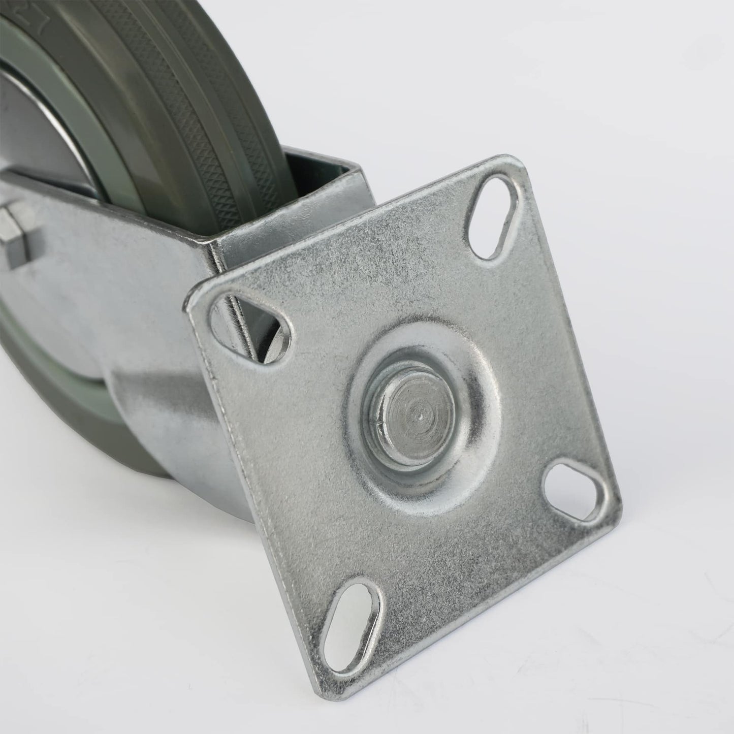 Ø 50 mm | Zestaw kołowy obrotowy bez hamulca: tworzywo guma, płyta mocująca, łożysko ślizgowe, nośność 25 kg | 3053-50 - płyta mocująca