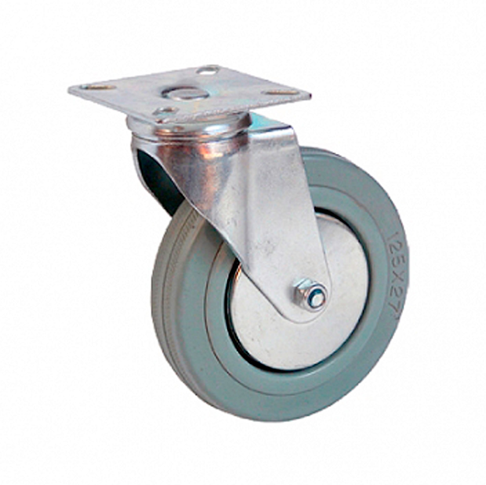 Ø 50 mm | Zestaw kołowy obrotowy bez hamulca: tworzywo guma, płyta mocująca, łożysko ślizgowe, nośność 25 kg | 3053-50 - inny widok