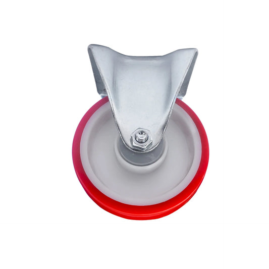 Ø 125 mm | Ruota fissa senza freno Poliammide Poliuretano Piastra di fissaggio Cuscinetto a sfere Capacità di carico 220 kg | 6301-125