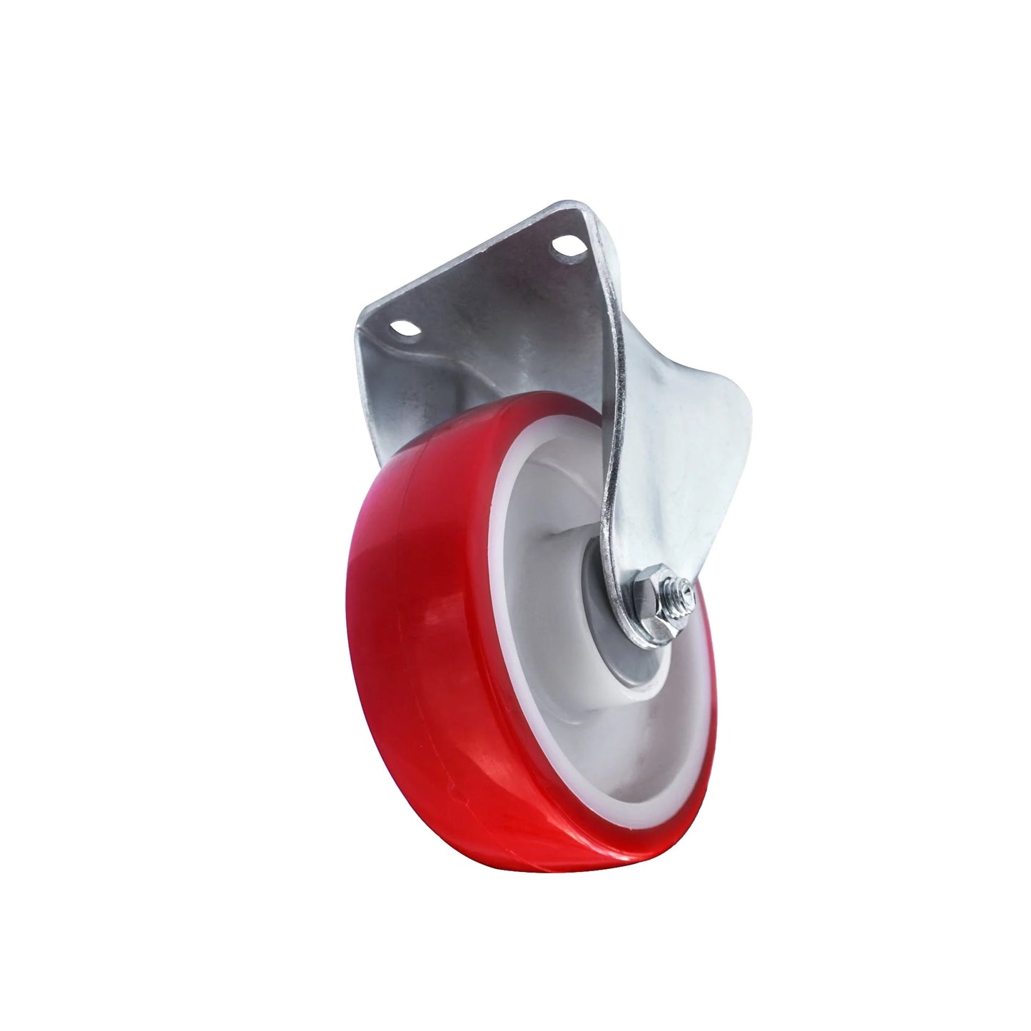 Ø 125 mm | Ruota fissa senza freno Poliammide Poliuretano Piastra di fissaggio Cuscinetto a sfere Capacità di carico 220 kg | 6301-125