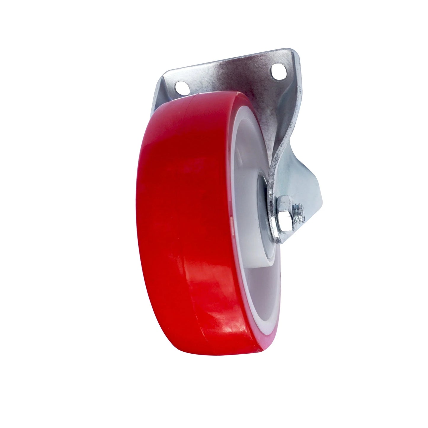 Ø 100 mm | Ruota fissa senza freno Poliammide Poliuretano Piastra di fissaggio Cuscinetto a sfere Capacità di carico 150 kg | 6301-100