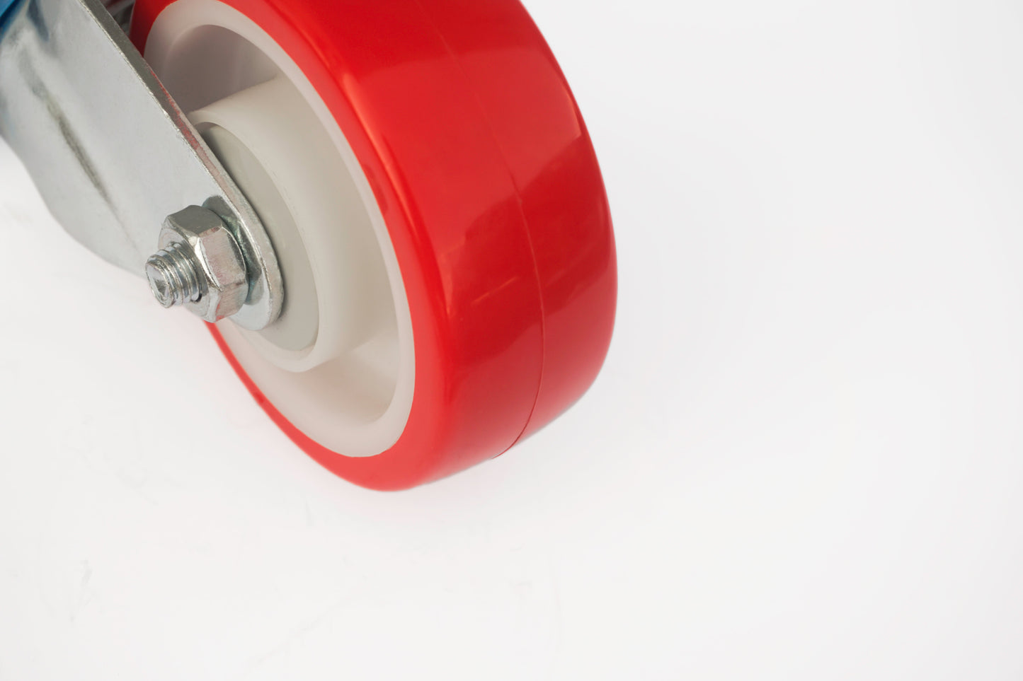 Ø 125 mm | Ruota girevole senza freno Poliammide Poliuretano Piastra di fissaggio Cuscinetto a sfere Capacità di carico 220 kg | 6302-125