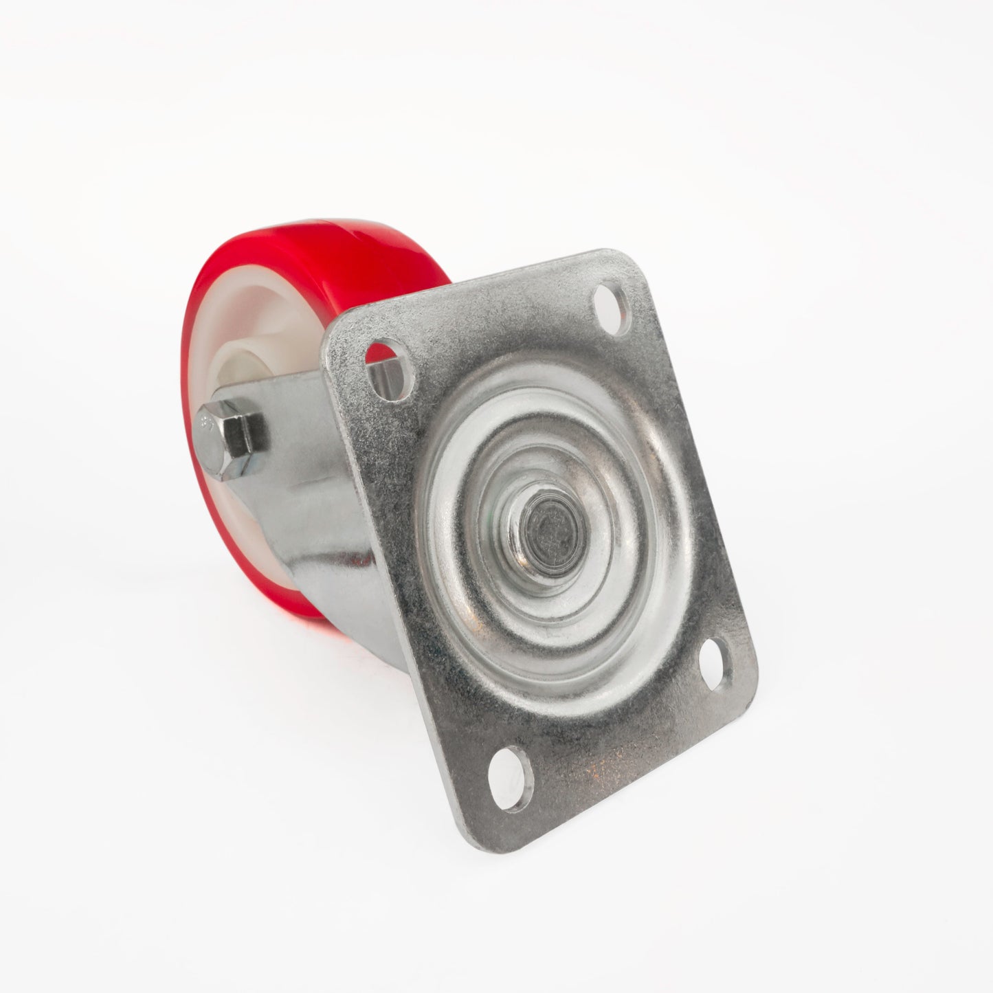 Ø 100 mm | Ruota girevole senza freno Poliammide Poliuretano Piastra di fissaggio Cuscinetto a sfere Capacità di carico 150 kg | 6302-100