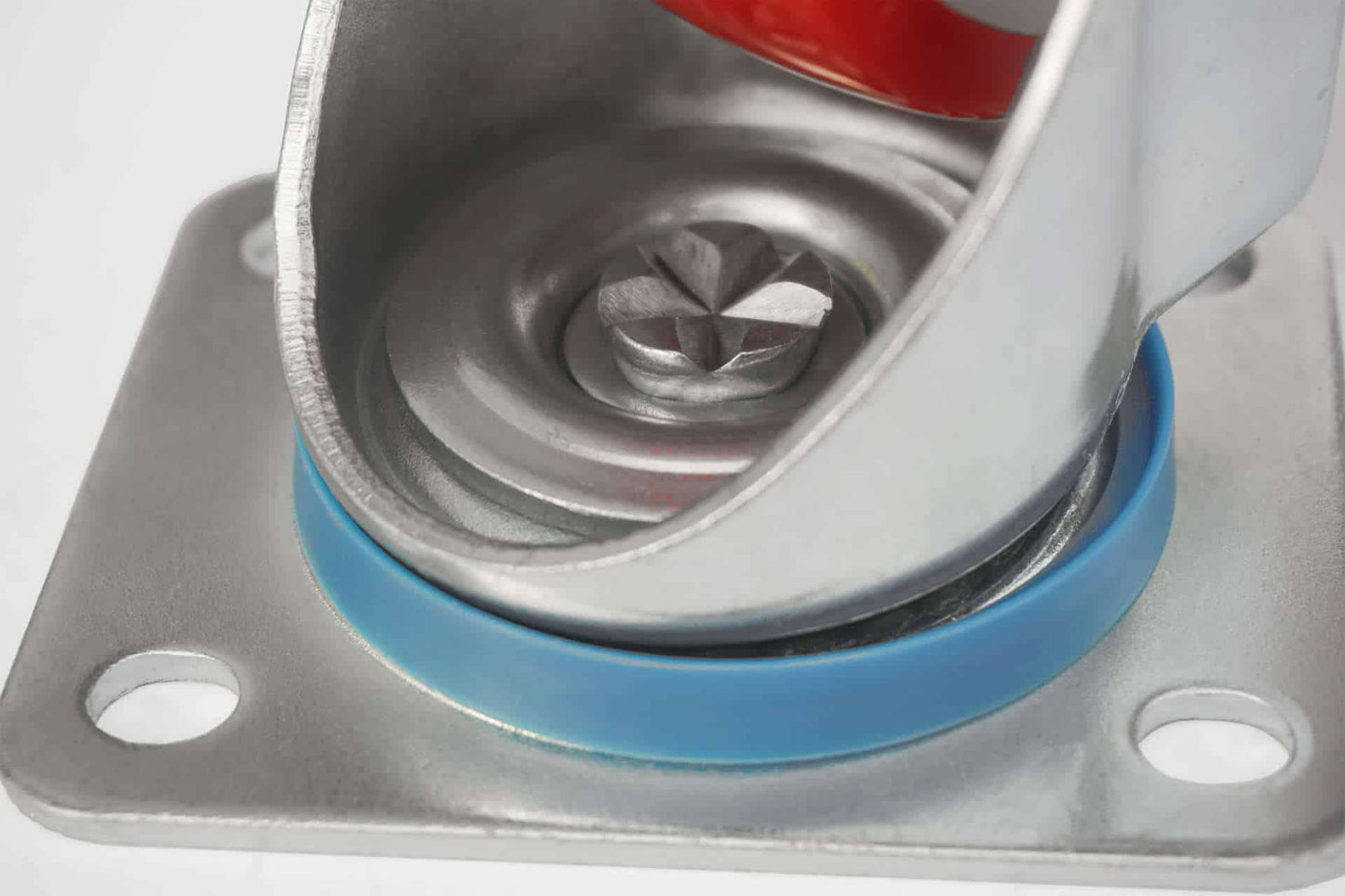 Ø 100 mm | Ruota girevole senza freno Poliammide Poliuretano Piastra di fissaggio Cuscinetto a sfere Capacità di carico 150 kg | 6302-100