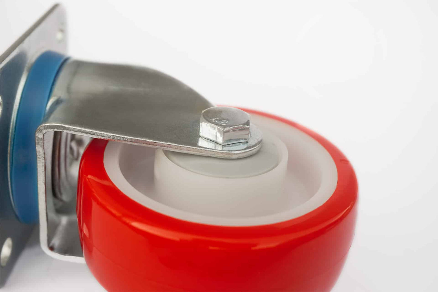 Ø 125 mm | Ruota girevole senza freno Poliammide Poliuretano Piastra di fissaggio Cuscinetto a sfere Capacità di carico 220 kg | 6302-125