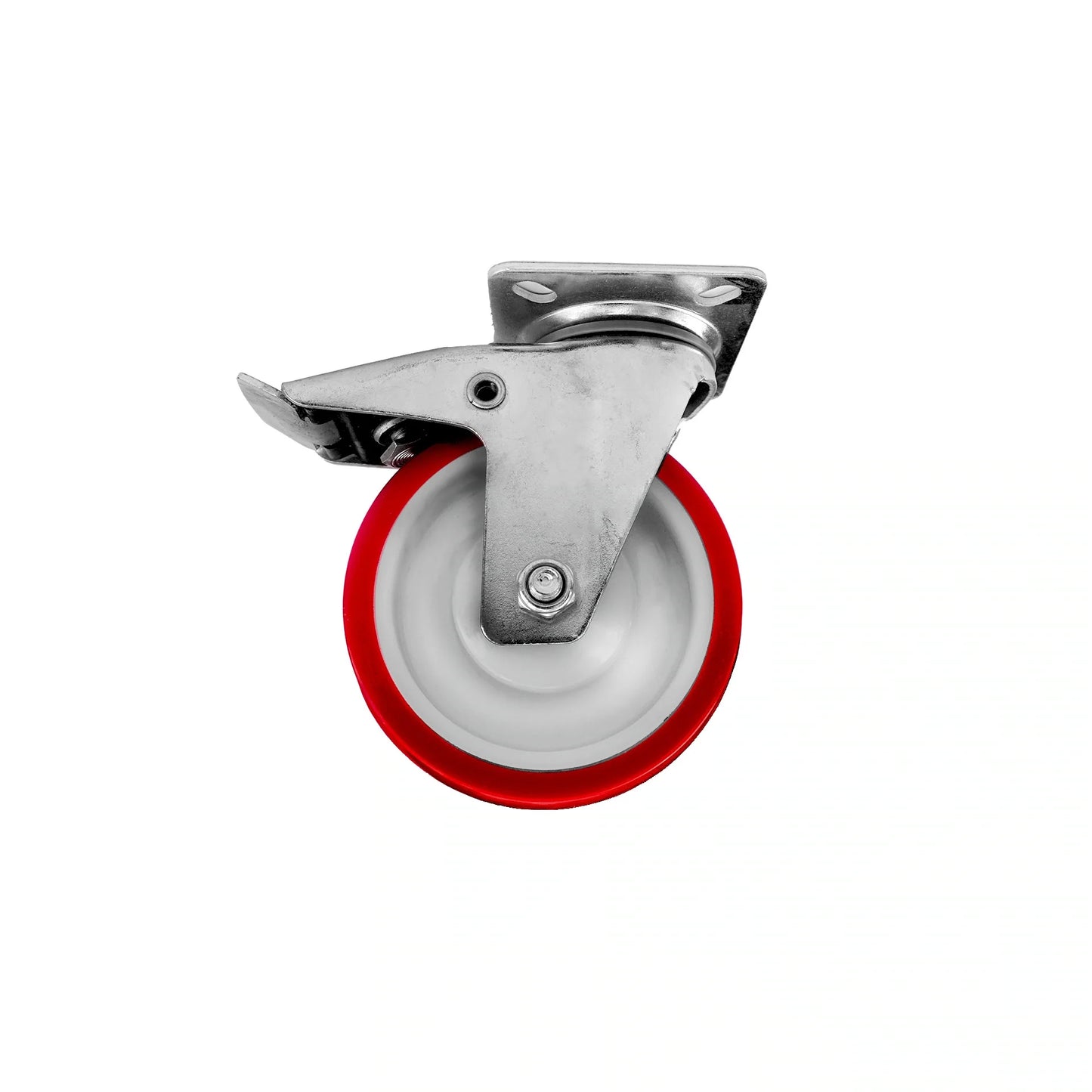 Ø 125 mm | Ruota girevole senza freno Poliammide Poliuretano Piastra di fissaggio Cuscinetto a sfere Capacità di carico 220 kg | 6303-125