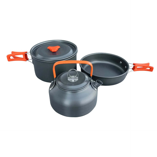 Set di pentole da campeggio a 3 pezzi, per esterni "ADVENTURE" | TEKSON 202024