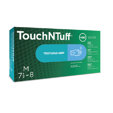 Guanti da laboratorio Ansell TouchNTuff, in nitrile, confezione da 100 pz | 92-670