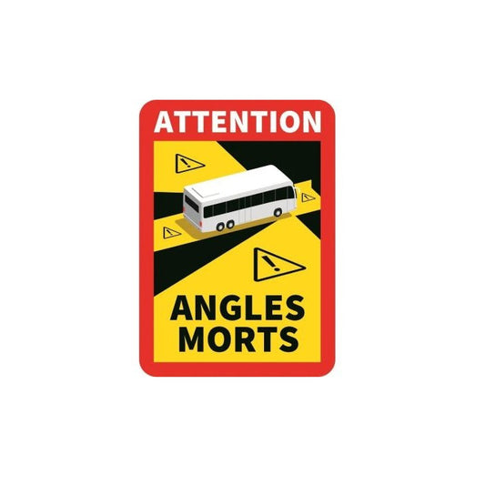 Aufkleber Toter Winkel 25X17 CM / Angles morts / LKW France | BUS
